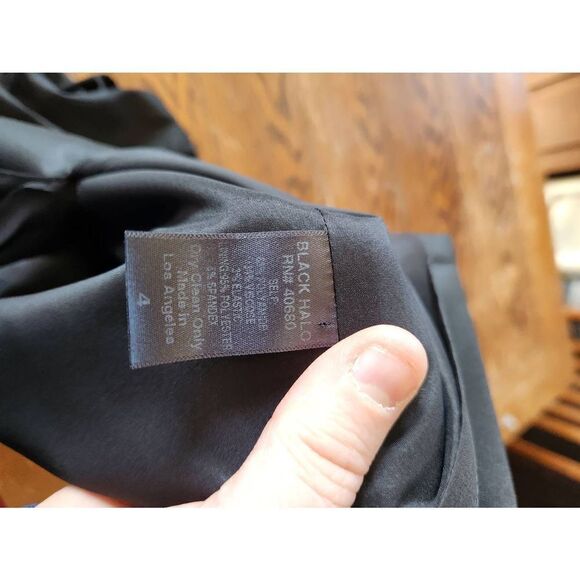 Black Halo Cocktail Sweetheart Cutout Little Black Dress sz 4 - Picture 3 of 4